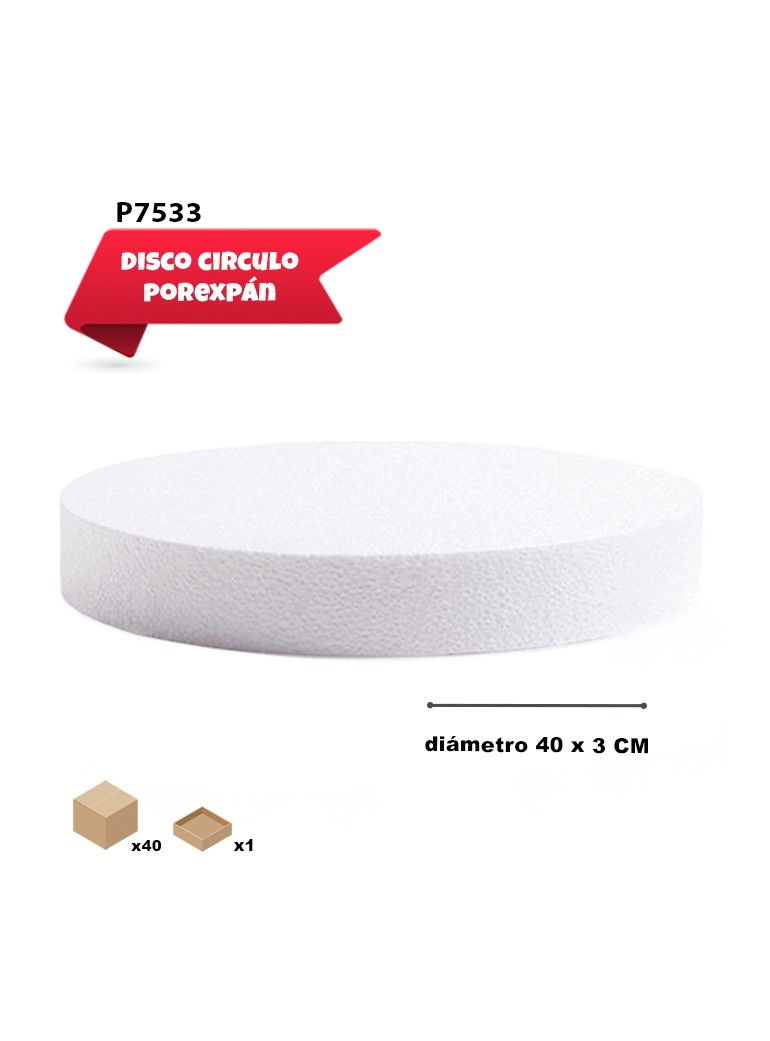DISCO DE POREX 40 X 3CM 1UD