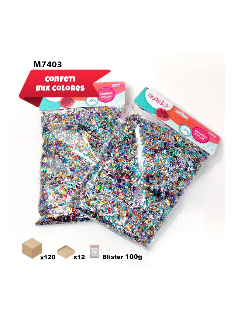 VIRUTAS CONFETI COLORES MIX