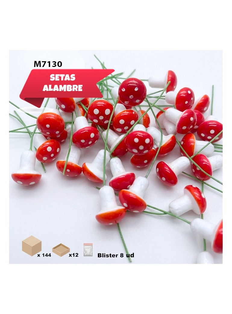 SETAS DECORACIÓN CON ALAMBRE