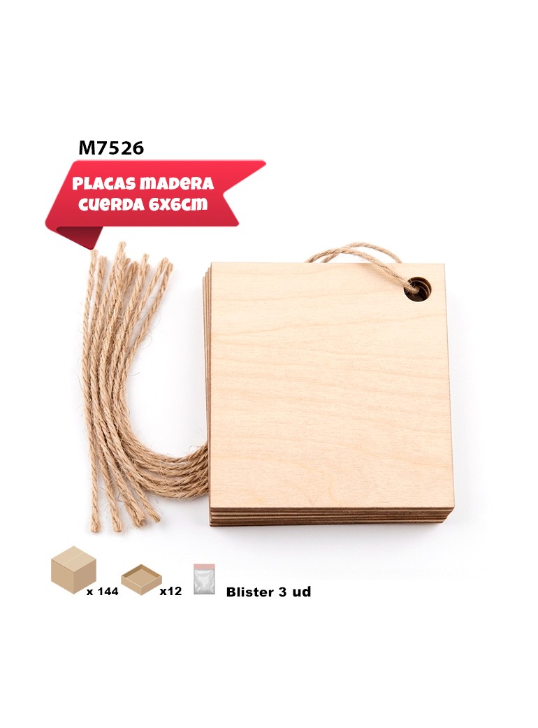ETIQUETA DE MADERA CUADRADA...